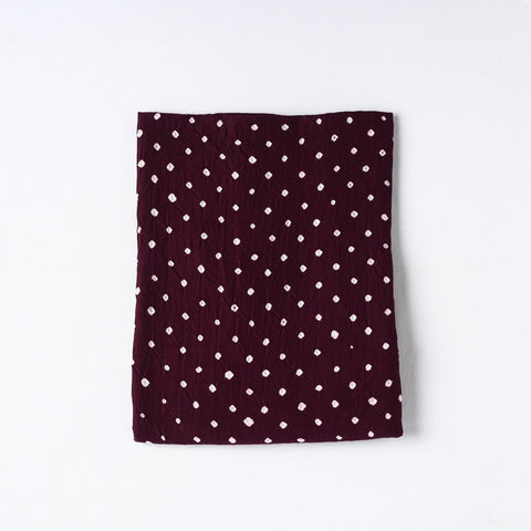  Brown Kutch Tie-Dye Cotton Bandhani Precut Fabric