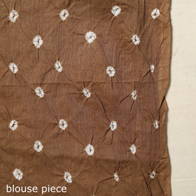 Brown Kutch Tie-Dye Cotton Bandhani Saree