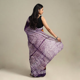 Brown Kutch Tie-Dye Cotton Bandhani Saree