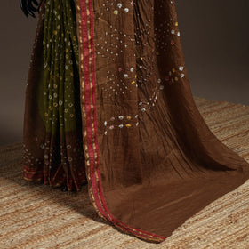 Kutch tie-dye cotton bandhani saree with blouse piece 01