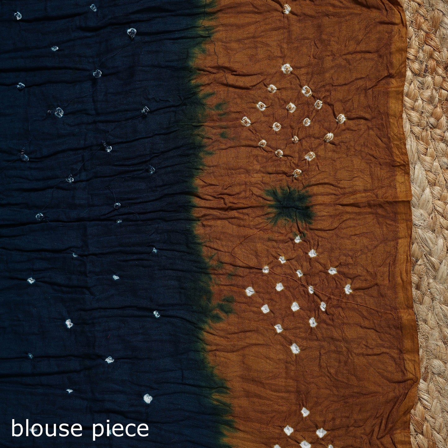 Kutch tie-dye cotton bandhani saree with blouse piece 04