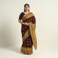 Brown Kutch Tie-Dye Bandhani Saree 