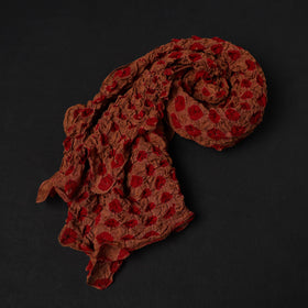 Brown - Kutch Tie-Dye Cotton Bandhani Stole 20