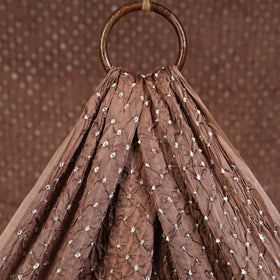 Brown - kutch tie-dye modal silk bandhani fabric 02