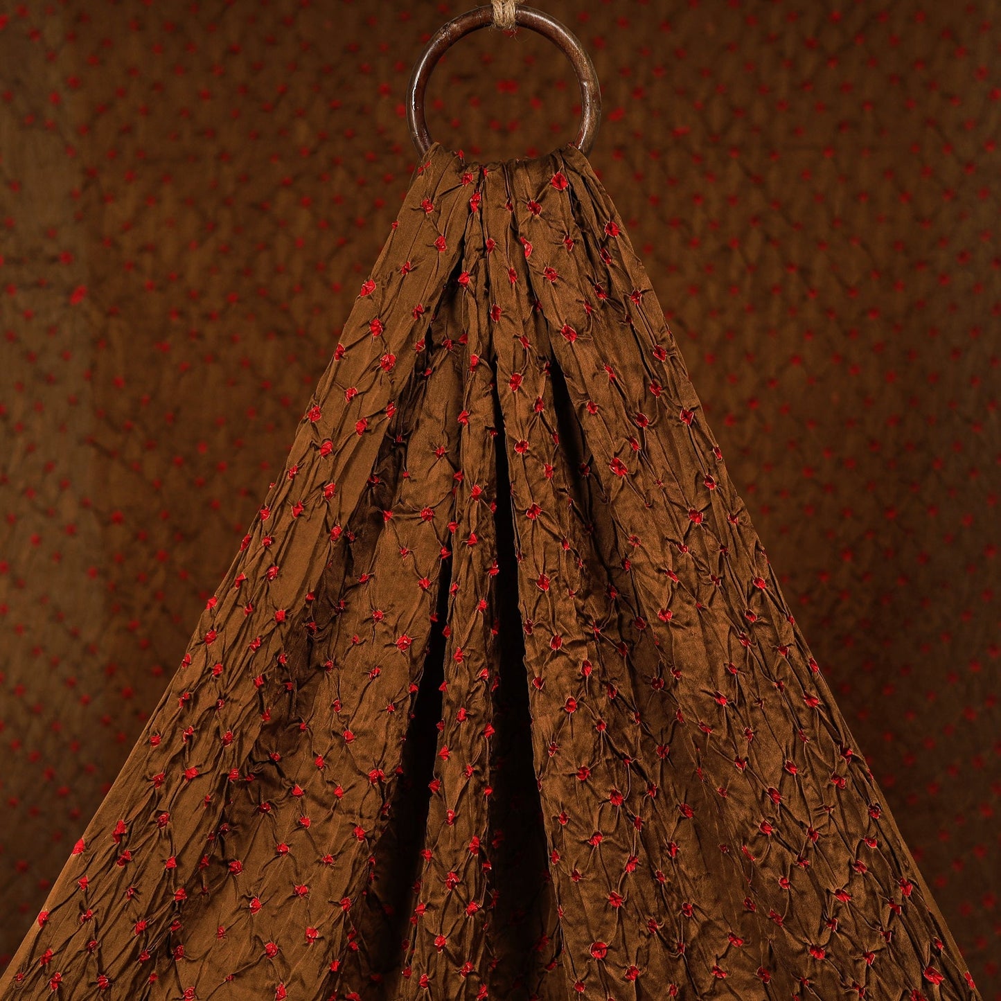 Kutch tie-dye modal silk bandhani fabric 04 - handcrafted