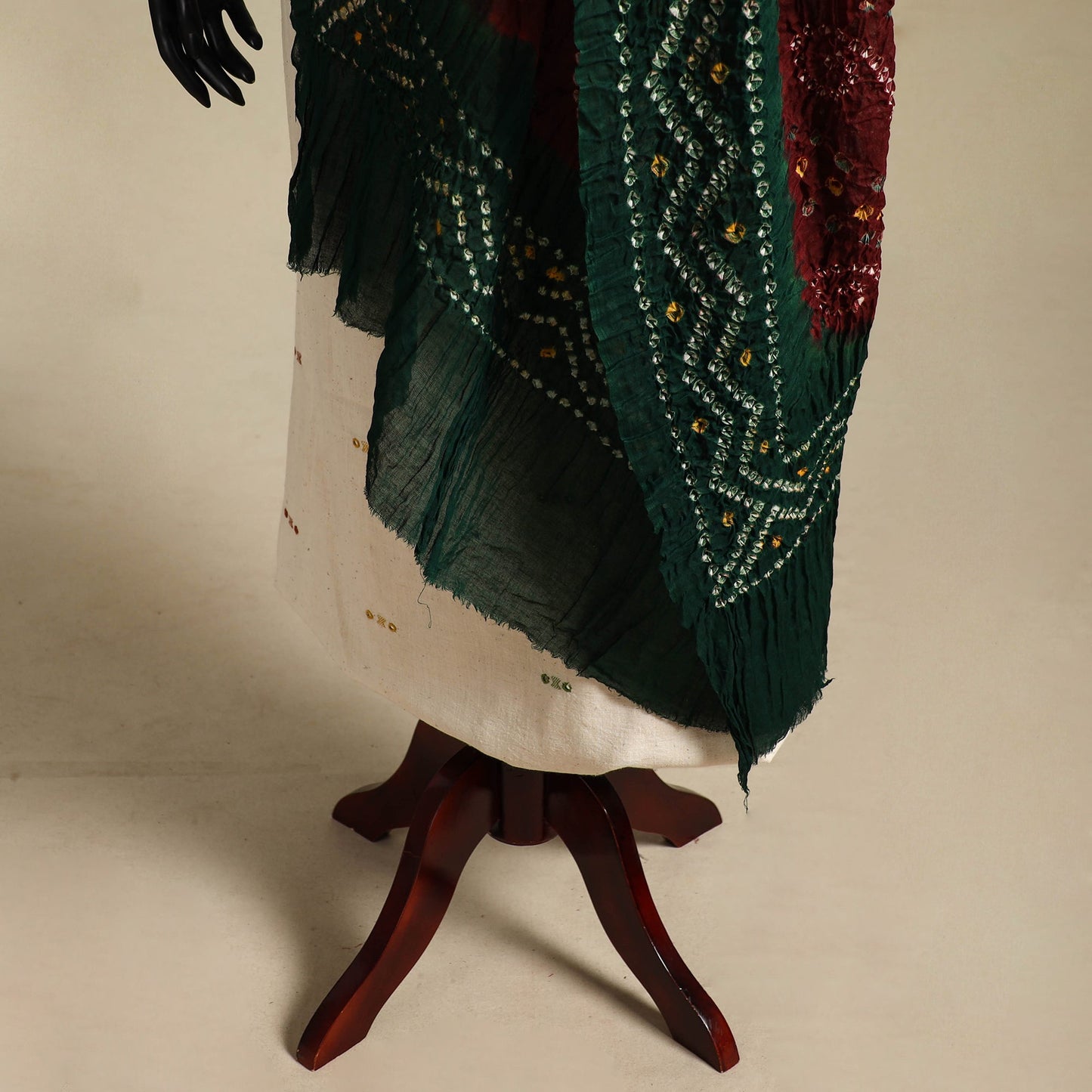 Brown - kutch tie-dye mul cotton bandhani dupatta 102