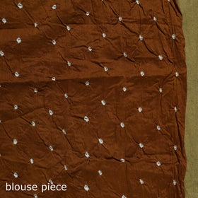 Kutch tie-dye pure cotton bandhani saree 14 - handcrafted