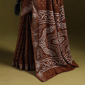 Kutch tie-dye pure cotton bandhani saree with border 23