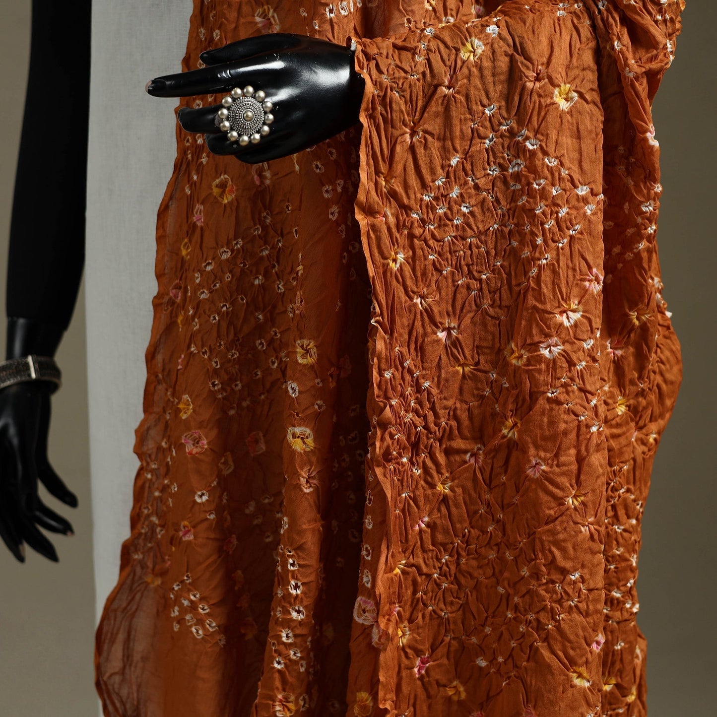 Kutch tie-dye mul cotton bandhani dupatta 06 - handcrafted