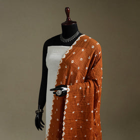 Kutch tie-dye mul cotton shibori bandhani dupatta 34
