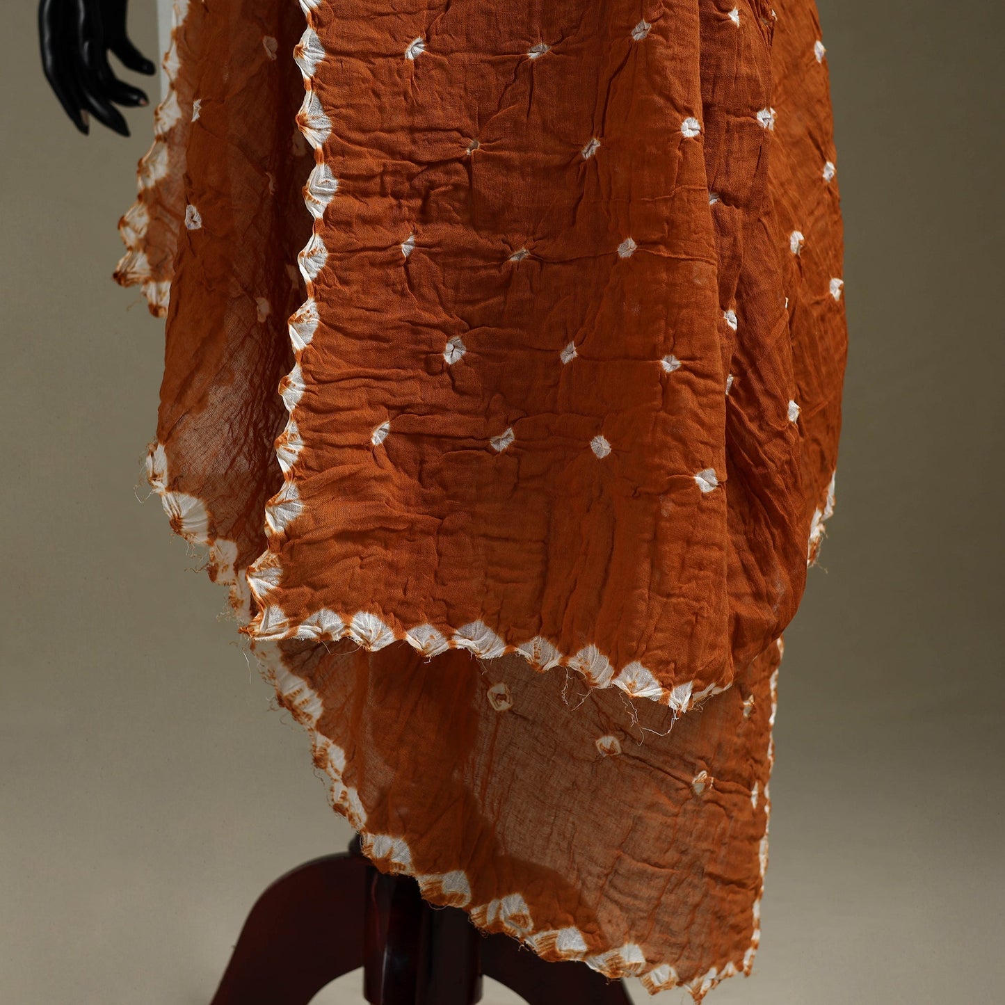 Kutch tie-dye mul cotton shibori bandhani dupatta 34