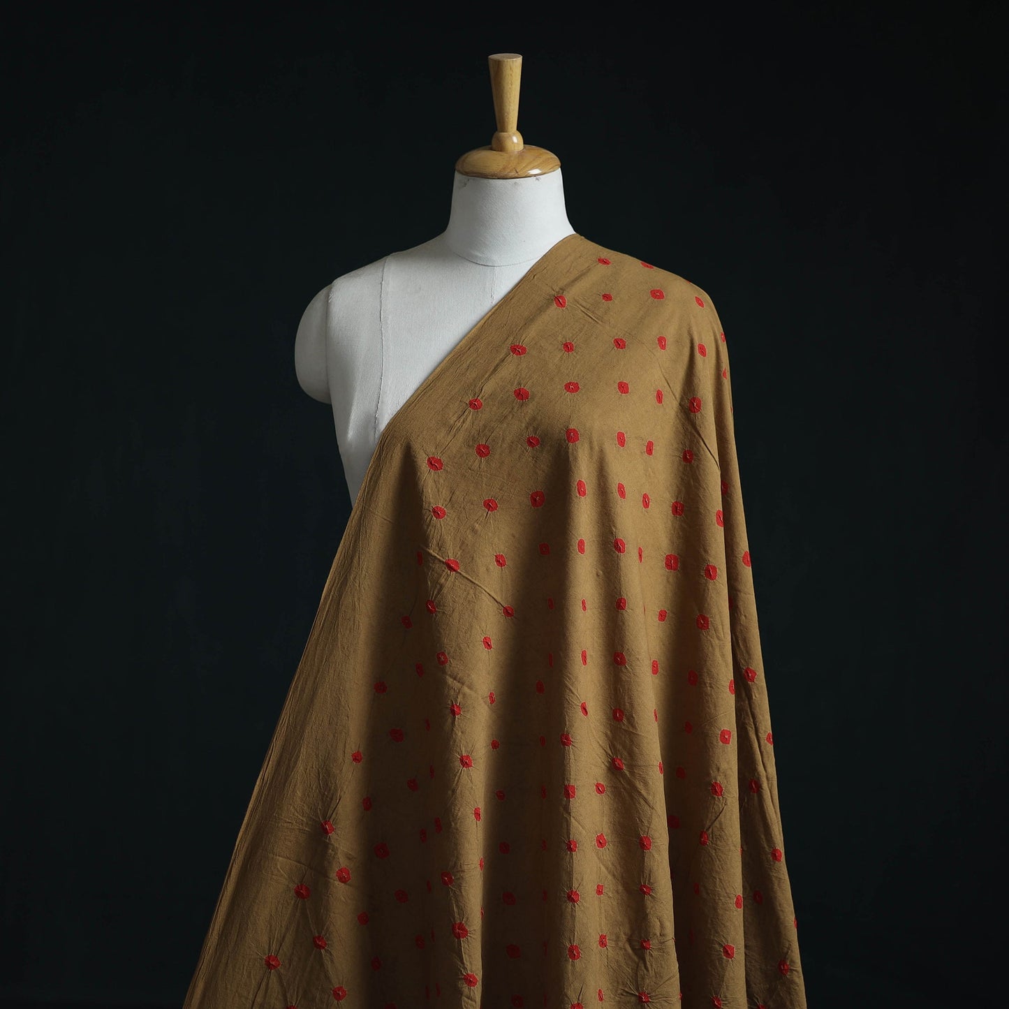 Kutch tie-dye pure mul cotton bandhani fabric 19
