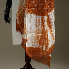 Kutch tie-dye mul cotton shibori bandhani dupatta 30