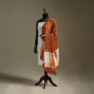 Kutch tie-dye mul cotton shibori bandhani dupatta 30