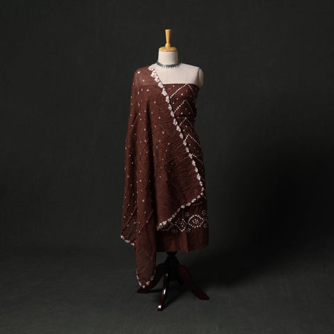Kutch tie-dye satin cotton bandhani 3pc unstitched dress