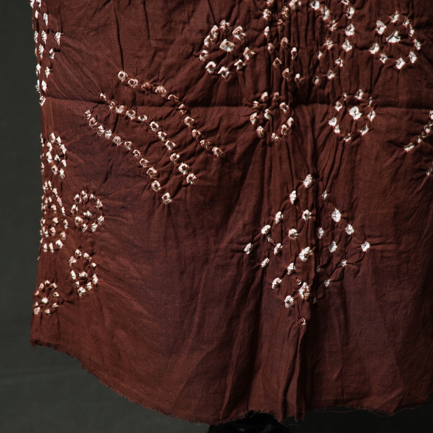 Kutch tie-dye satin cotton bandhani 3pc unstitched dress