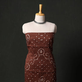 Kutch tie-dye satin cotton bandhani 3pc unstitched dress