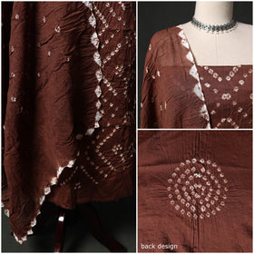 Kutch tie-dye satin cotton bandhani 3pc unstitched dress