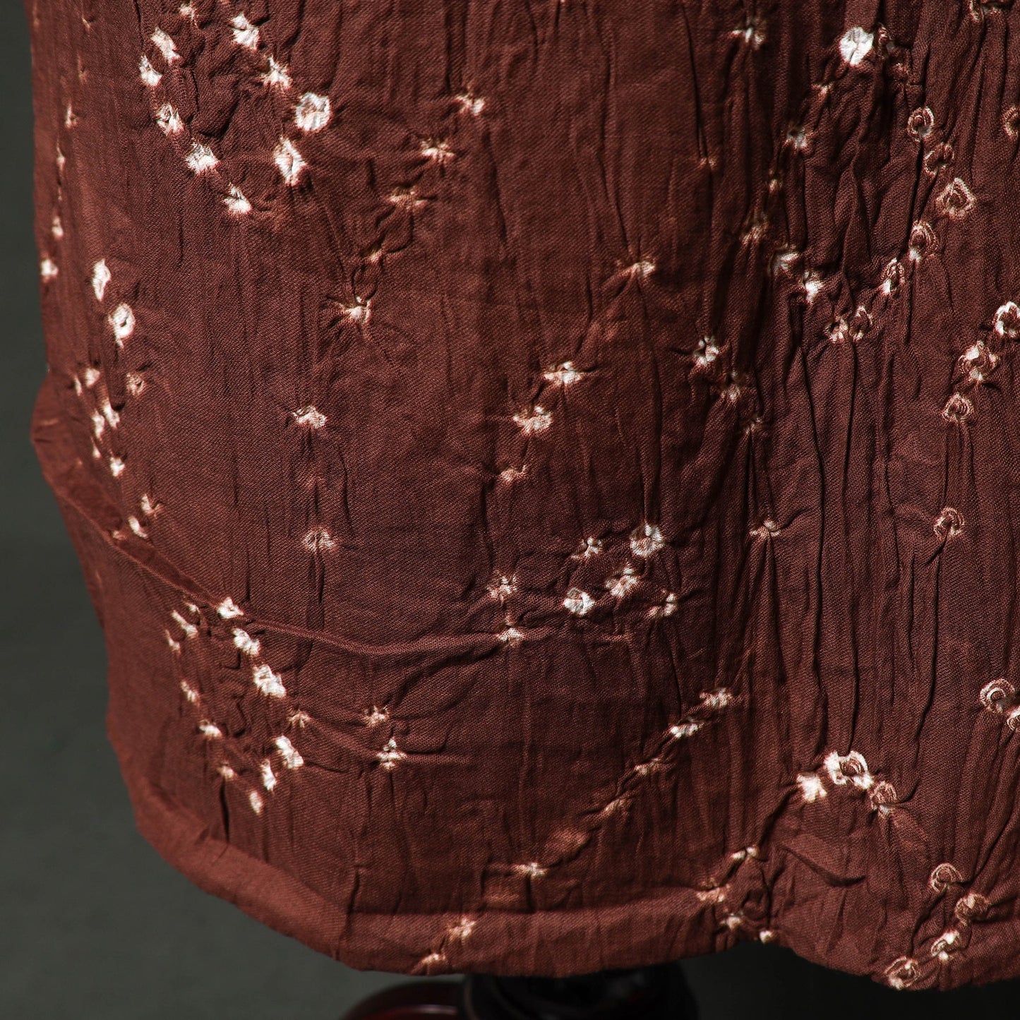 Kutch tie-dye satin cotton bandhani 3pc unstitched dress