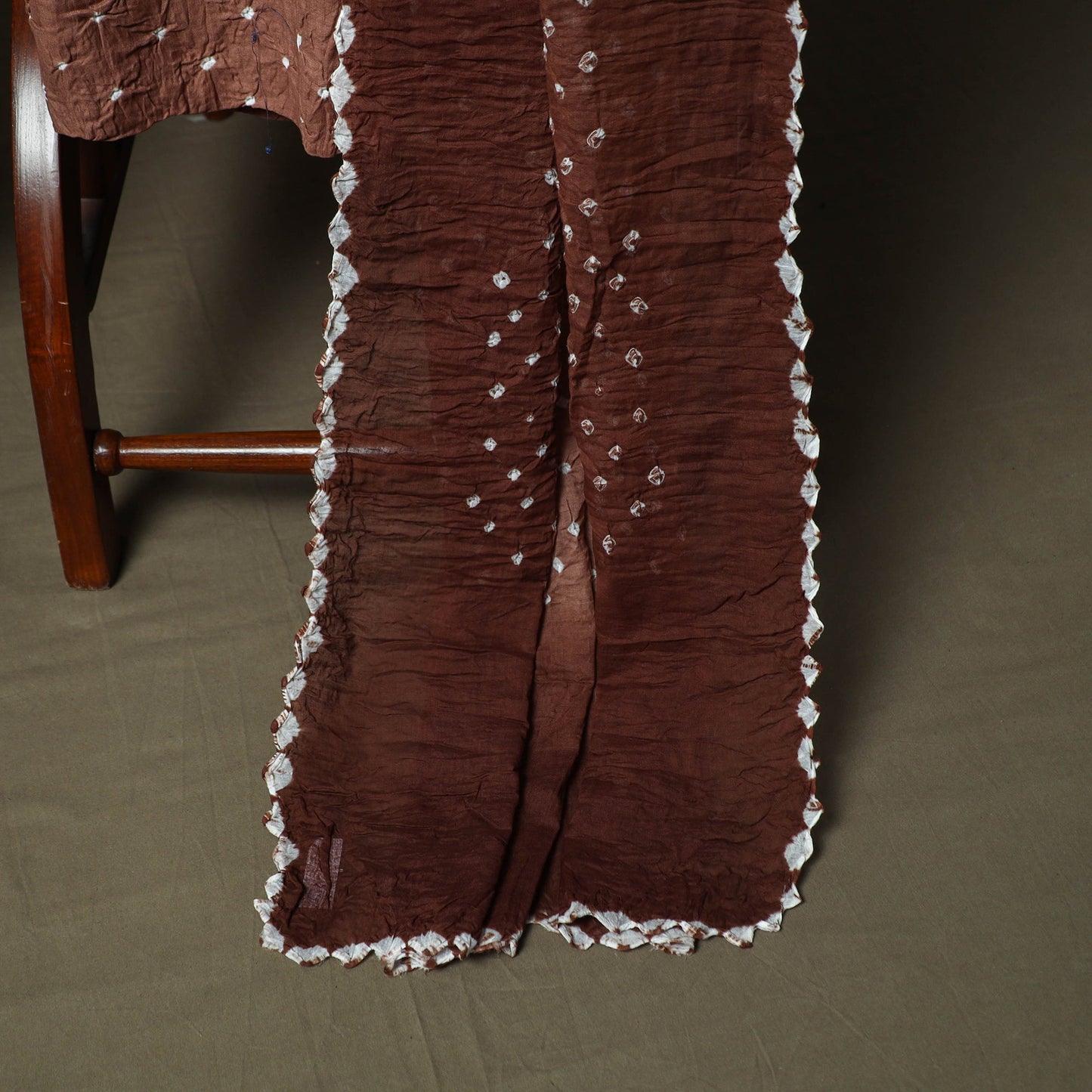 Kutch tie-dye satin cotton bandhani 3pc unstitched dress