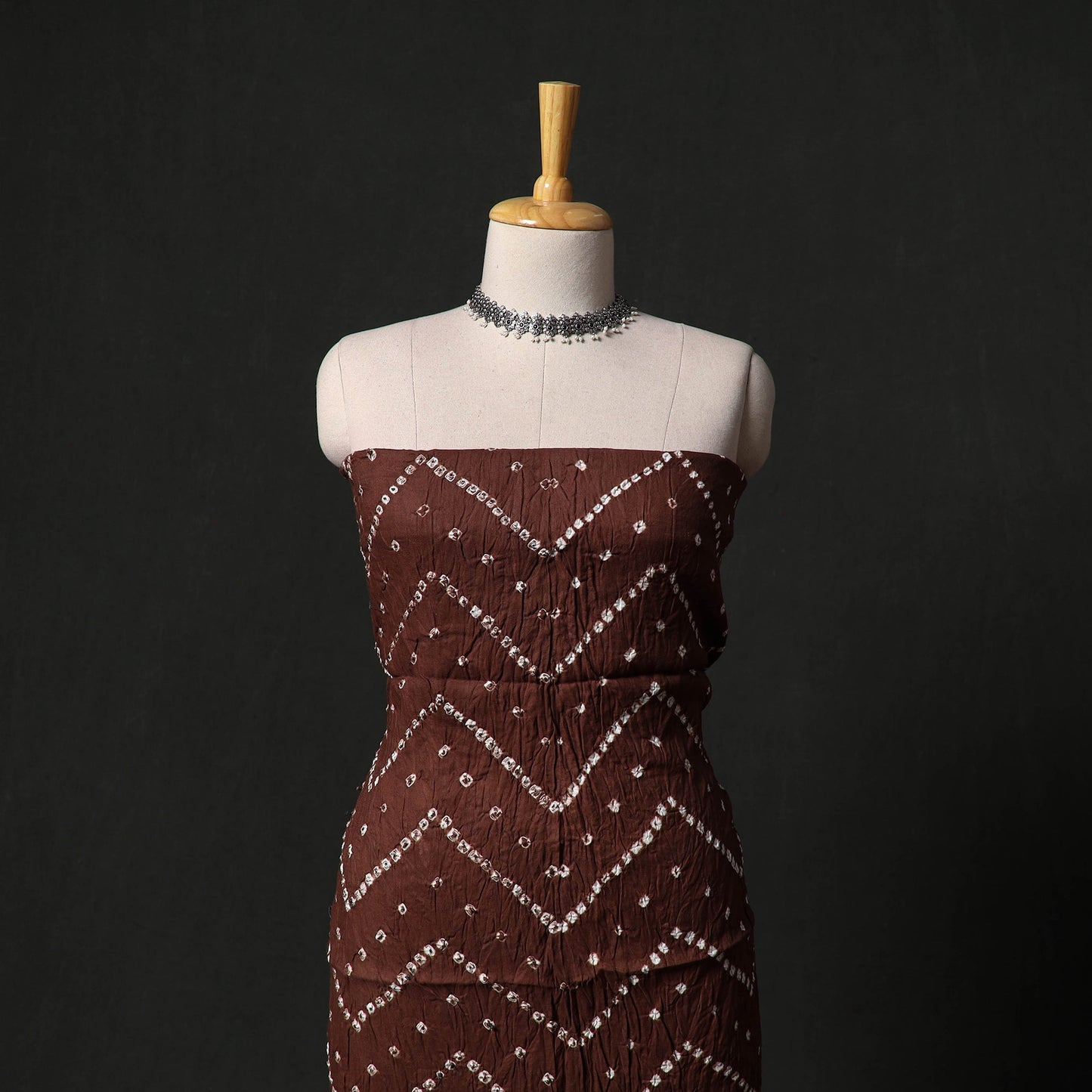 Kutch tie-dye satin cotton bandhani 3pc unstitched dress