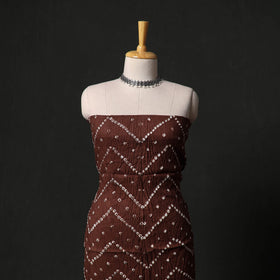 Kutch tie-dye satin cotton bandhani 3pc unstitched dress