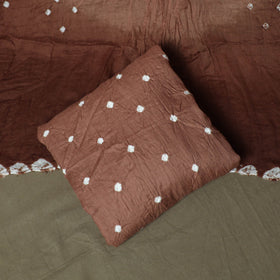 Kutch tie-dye satin cotton bandhani 3pc unstitched dress