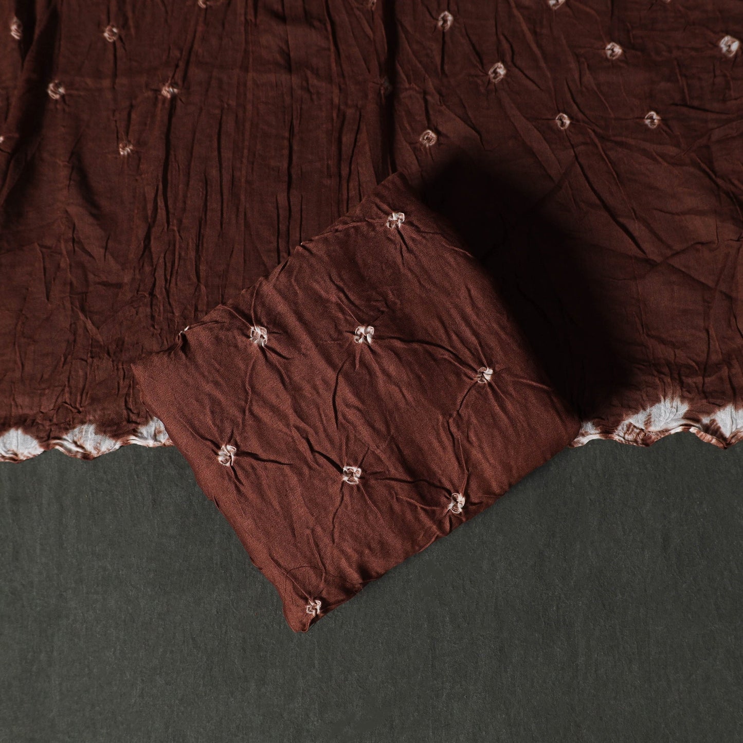 Kutch tie-dye satin cotton bandhani 3pc unstitched dress