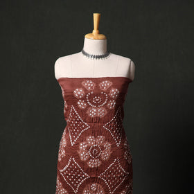 Kutch tie-dye satin cotton bandhani 3pc unstitched dress