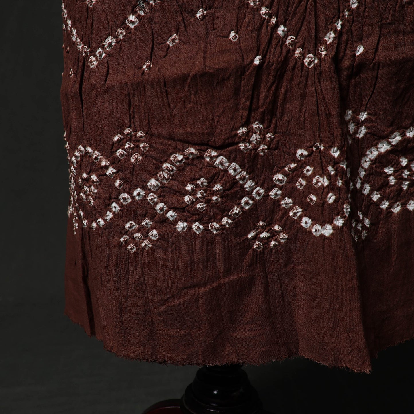 Kutch tie-dye satin cotton bandhani 3pc unstitched dress