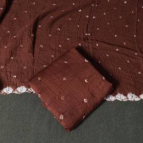 Kutch tie-dye satin cotton bandhani 3pc unstitched dress