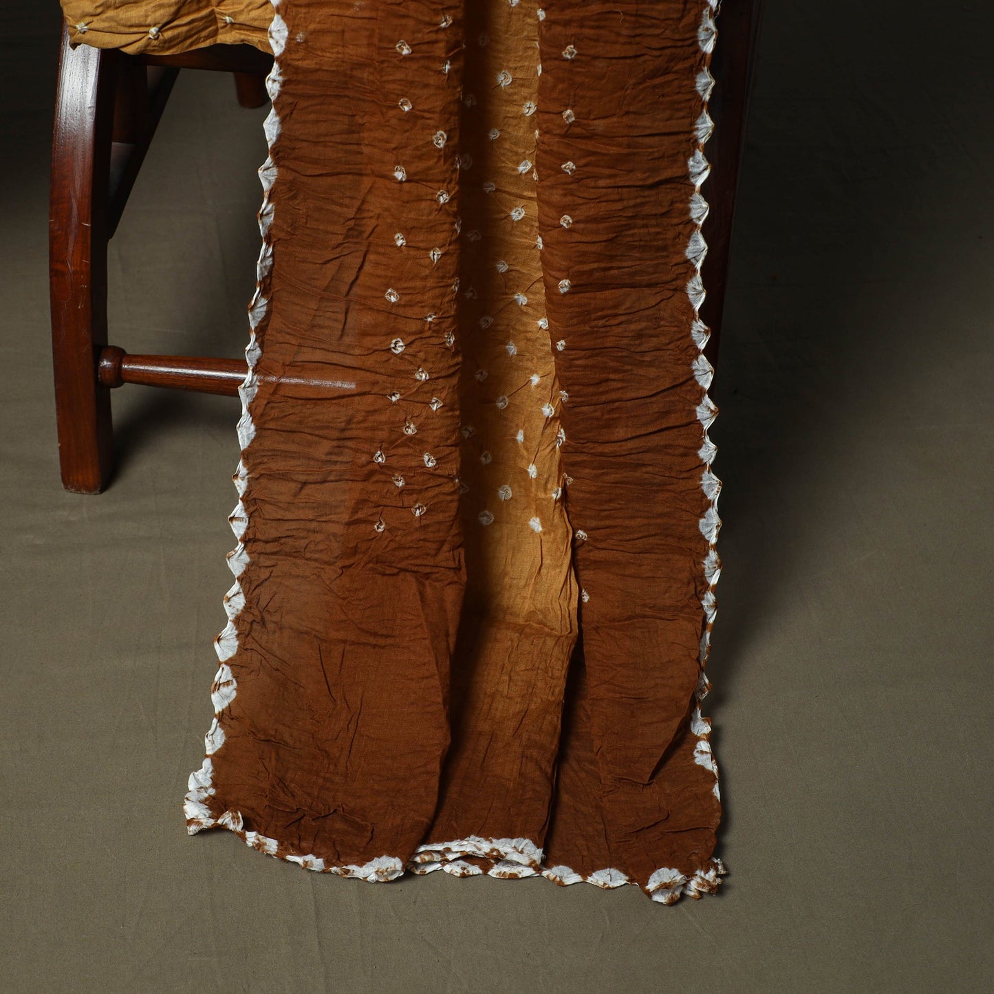 Kutch tie-dye satin cotton bandhani 3pc unstitched dress