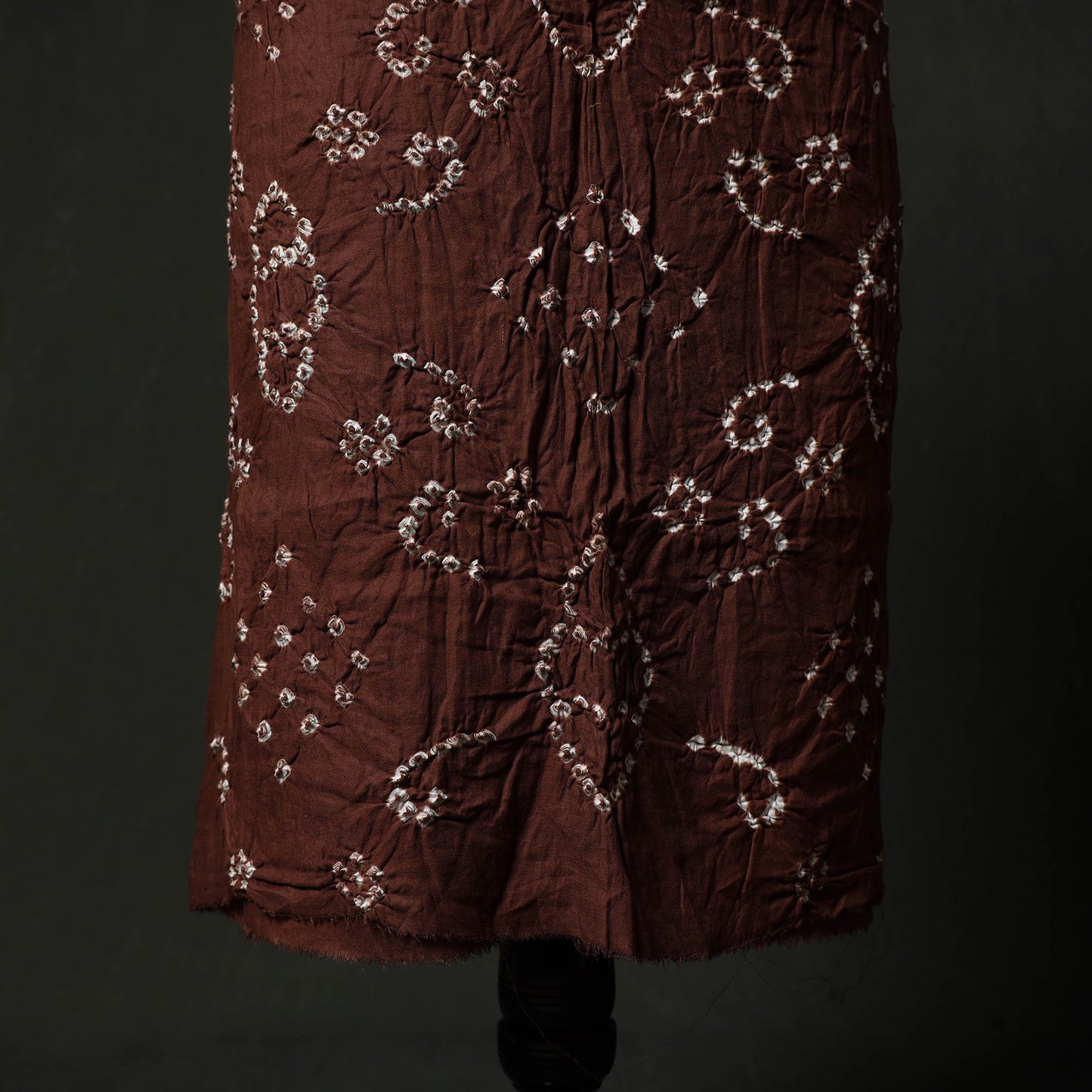 Kutch tie-dye satin cotton bandhani 3pc unstitched dress