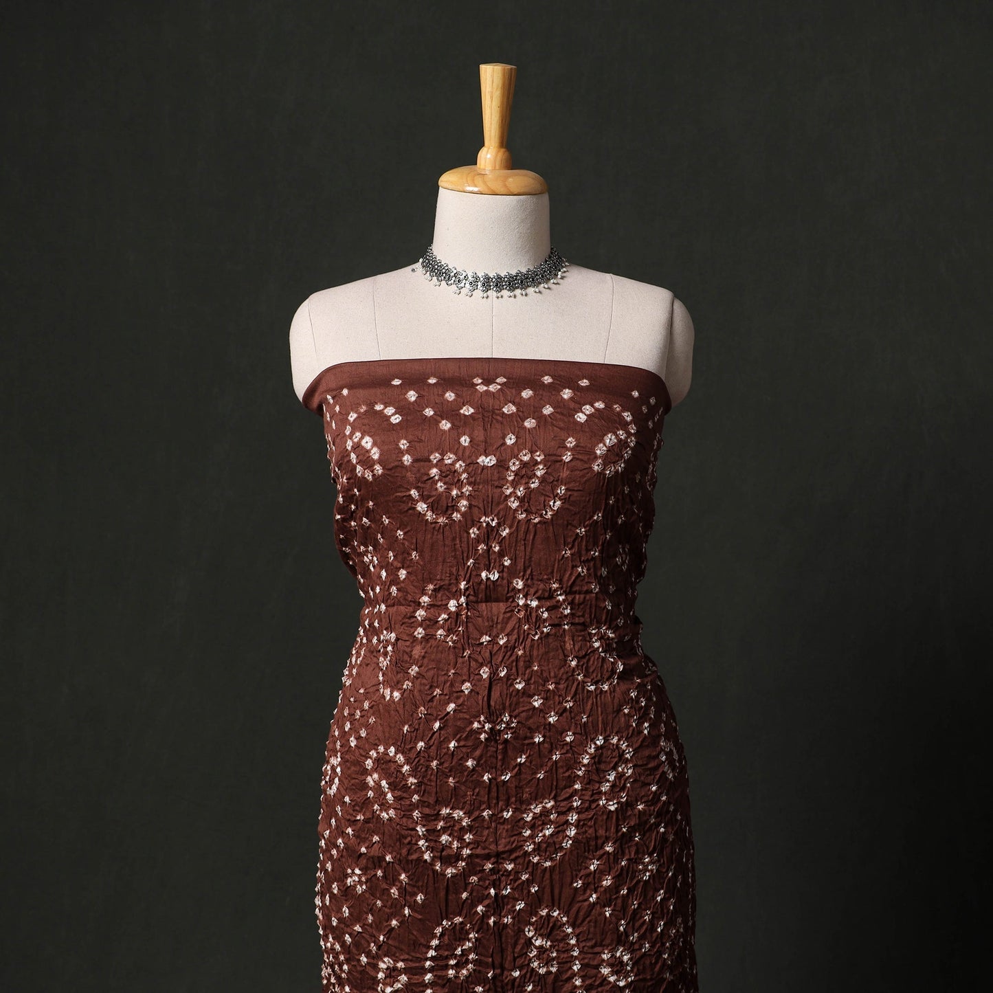 Kutch tie-dye satin cotton bandhani 3pc unstitched dress