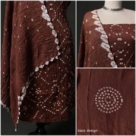 Kutch tie-dye satin cotton bandhani 3pc unstitched dress