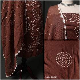 Kutch tie-dye satin cotton bandhani 3pc unstitched dress