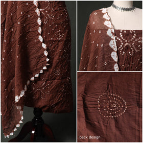 Kutch tie-dye satin cotton bandhani 3pc unstitched dress