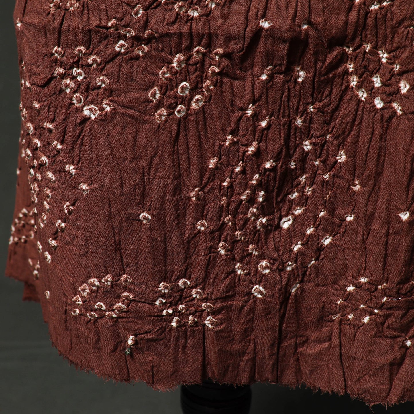 Kutch tie-dye satin cotton bandhani 3pc unstitched dress