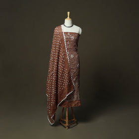 Kutch tie-dye satin cotton bandhani sequin work 3pc