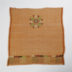 Brown Lambani Embroidery Handspun Cotton Blouse Piece