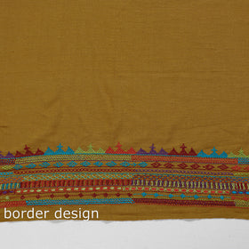 Brown Lambani Embroidery Handspun Cotton Blouse Piece
