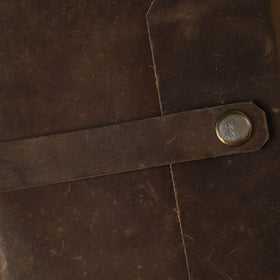 Brown - leather cover handmade paper notebook 11