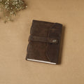Brown - leather cover handmade paper notebook 11