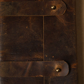 Brown - leather cover handmade paper notebook 18