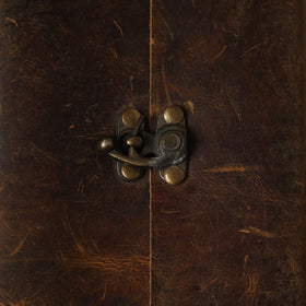 Brown - leather cover handmade paper notebook 22