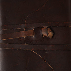 Brown - leather cover handmade paper notebook 24