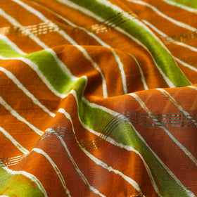 Brown - leheriya tie-dye chanderi silk handloom stole