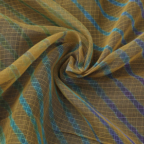 Brown Leheriya Tie-Dye Kota Doria Cotton Fabric