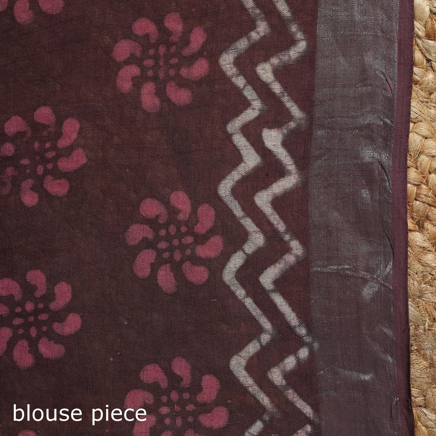 Linen hand batik saree with zari border 13 - handcrafted