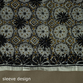 Lucknowi chikankari hand work bagru block print unstitched
